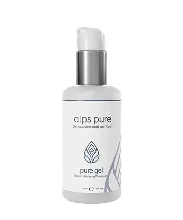 „Pure Gel Anwendung: Tropfen im Wasser und Hautpflege mit Flüssigkristall-Gel“